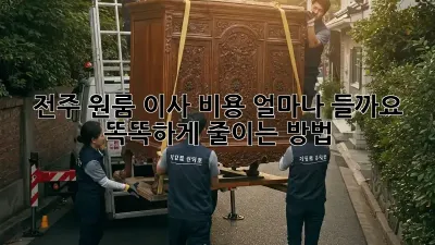 전주 원룸 이사 비용, 얼마나 들까요? 똑똑하게 줄이는 방법!
