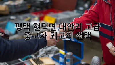평택 현덕면 대안리: 고급 중고차 최고의 선택