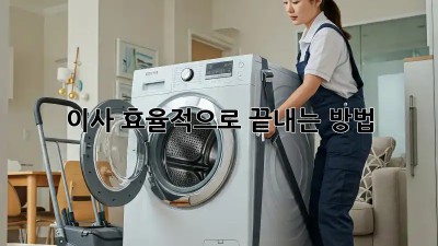 이사, 효율적으로 끝내는 방법!